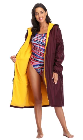 Adoretex Unisex Water Resistant Swim Parka for Adults and Kids Yellow Lining (PK005)