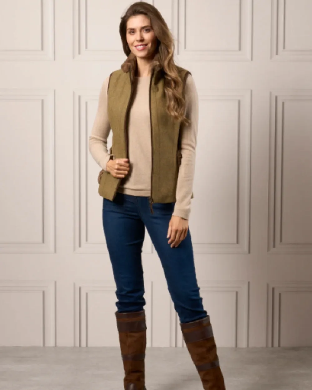 Alan Paine Combrook Tweed Ladies Gilet