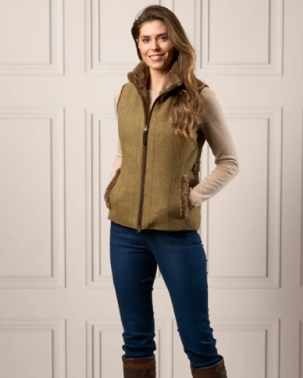 Alan Paine Combrook Tweed Ladies Gilet