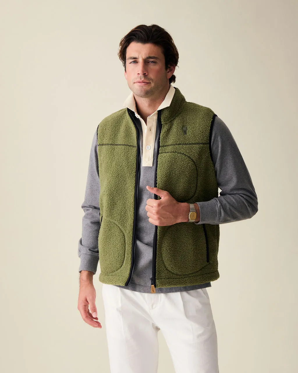 Alfré Olive Fleece Gilet
