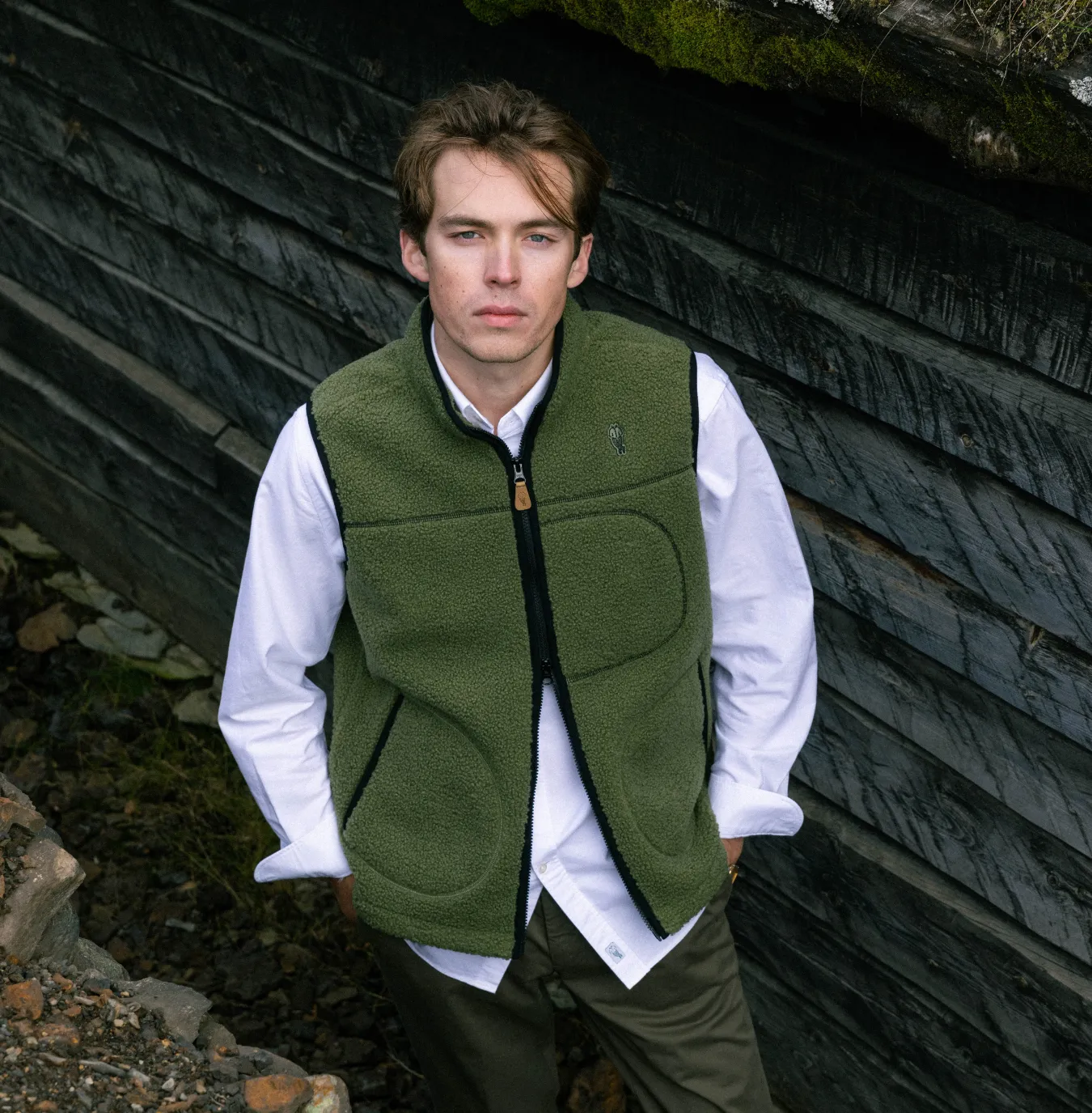 Alfré Olive Fleece Gilet