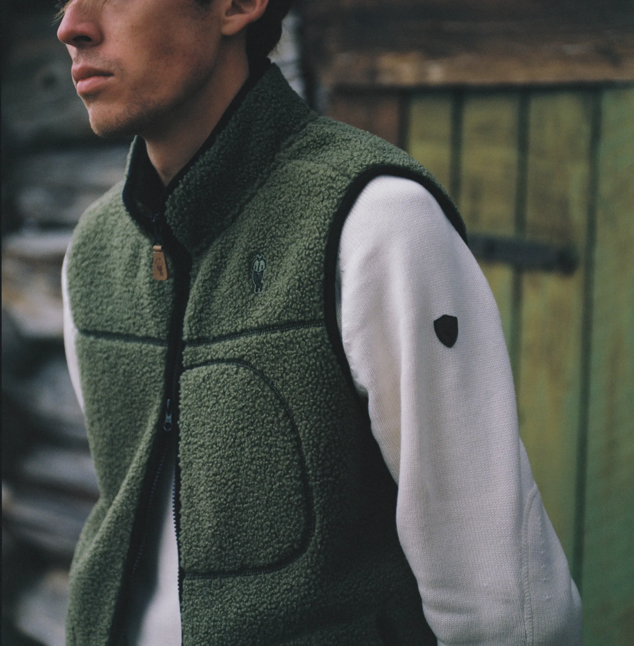 Alfré Olive Fleece Gilet