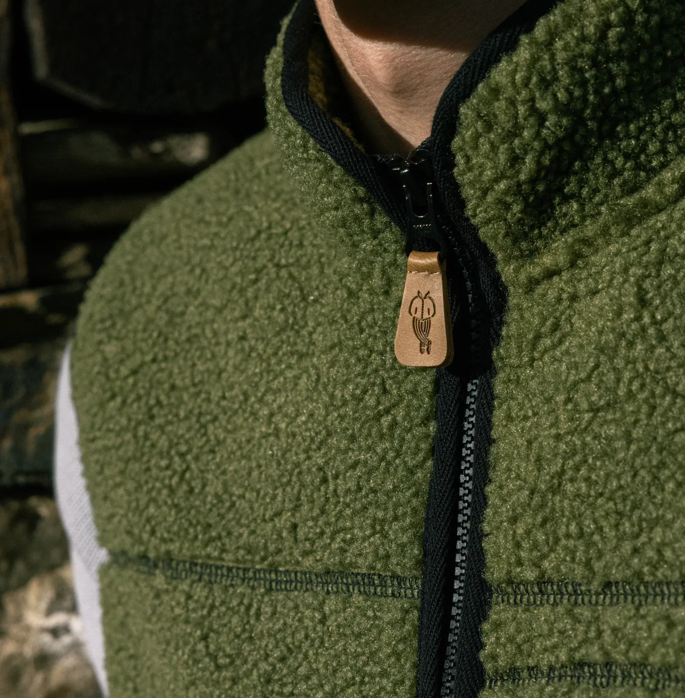 Alfré Olive Fleece Gilet