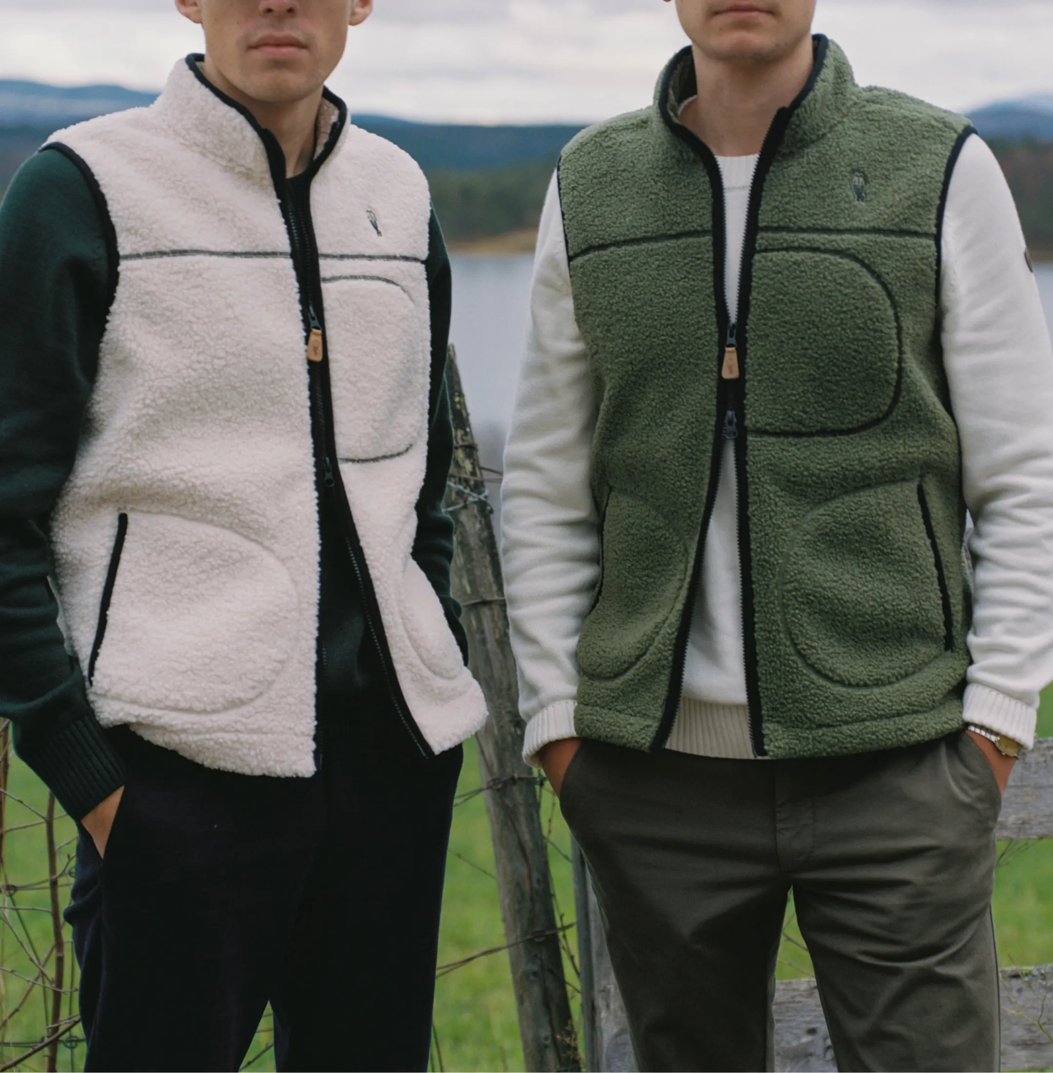 Alfré Olive Fleece Gilet