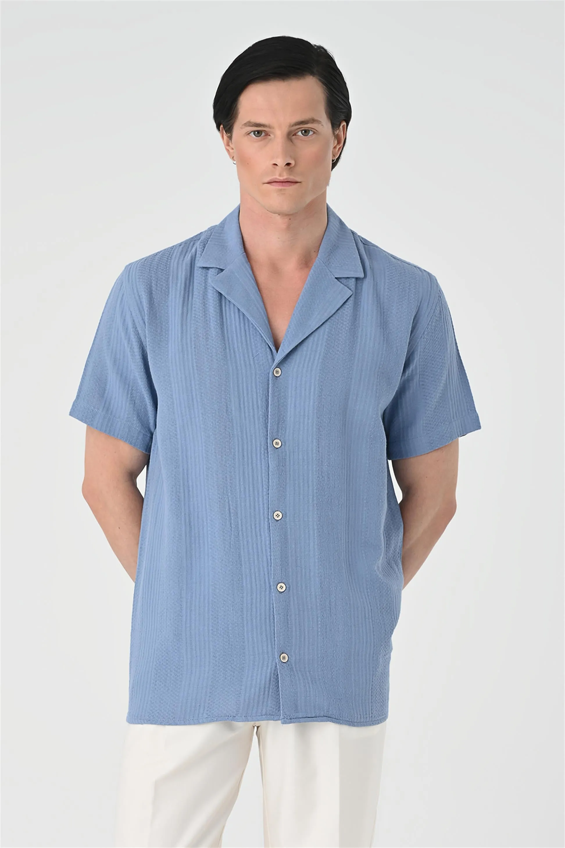 ANT Woven Patterned Short Sleeve Men's Shirt - Sabadell