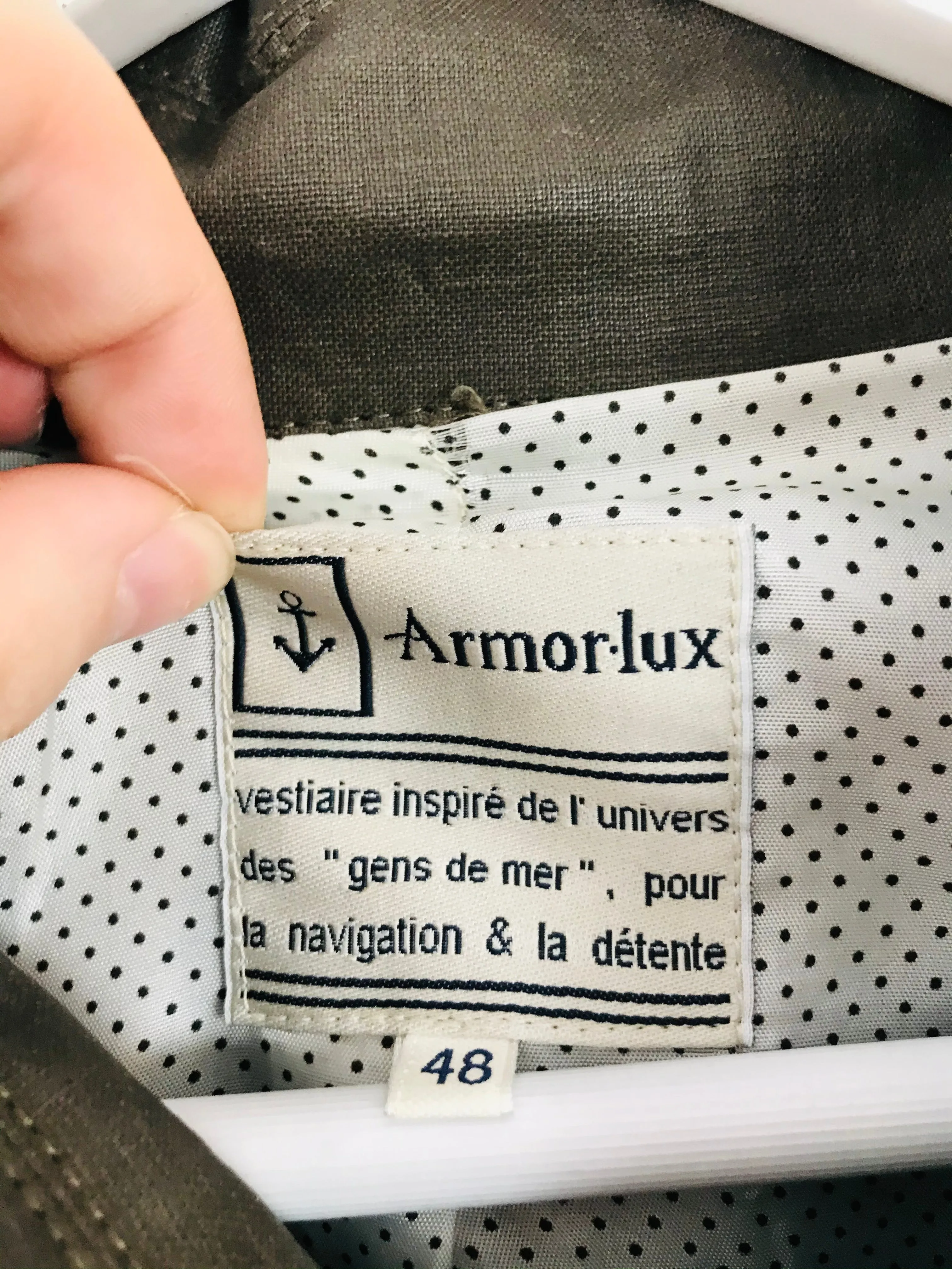Armor Lux Women’s Wax Jacket Overcoat | 48 UK20 | Khaki Green