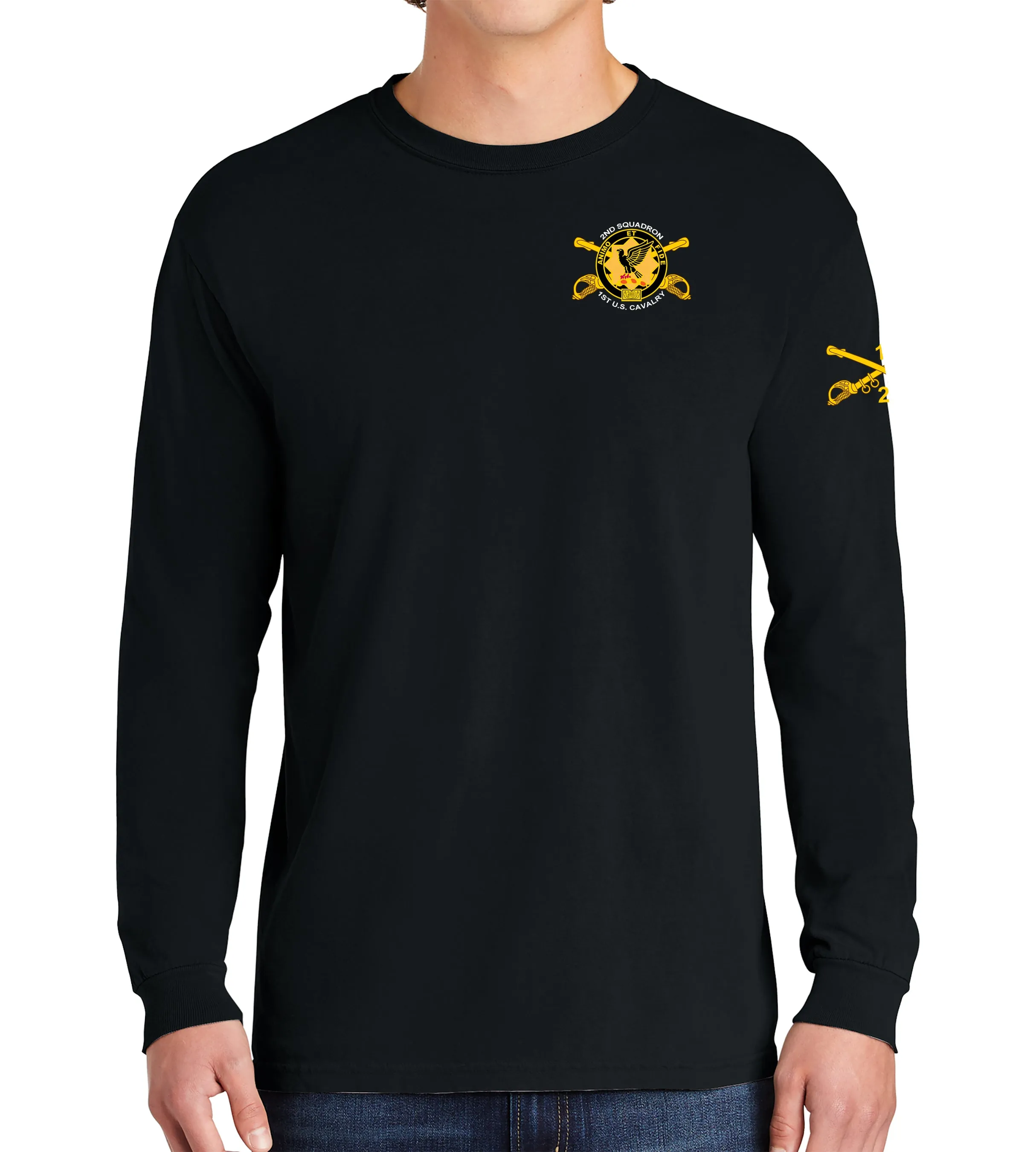 B Company Long Sleeve 50-50 Blend Unisex Shirt. This shirt IS approved for PT
