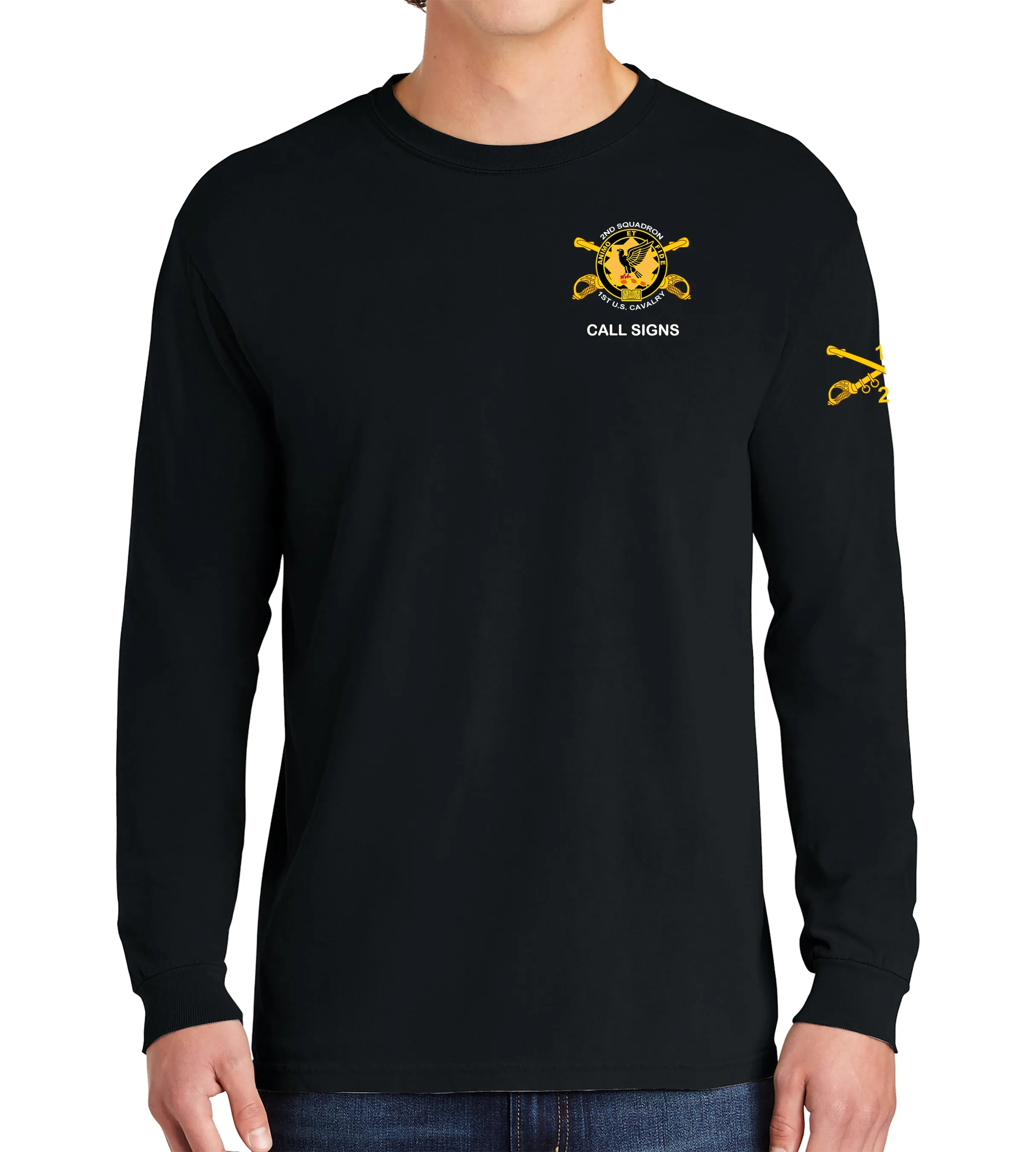 B Company Long Sleeve 50-50 Blend Unisex Shirt. This shirt IS approved for PT