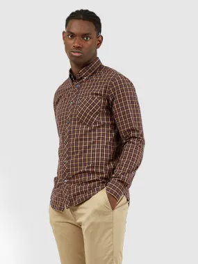Ben Sherman House Check Shirt - Chestnut