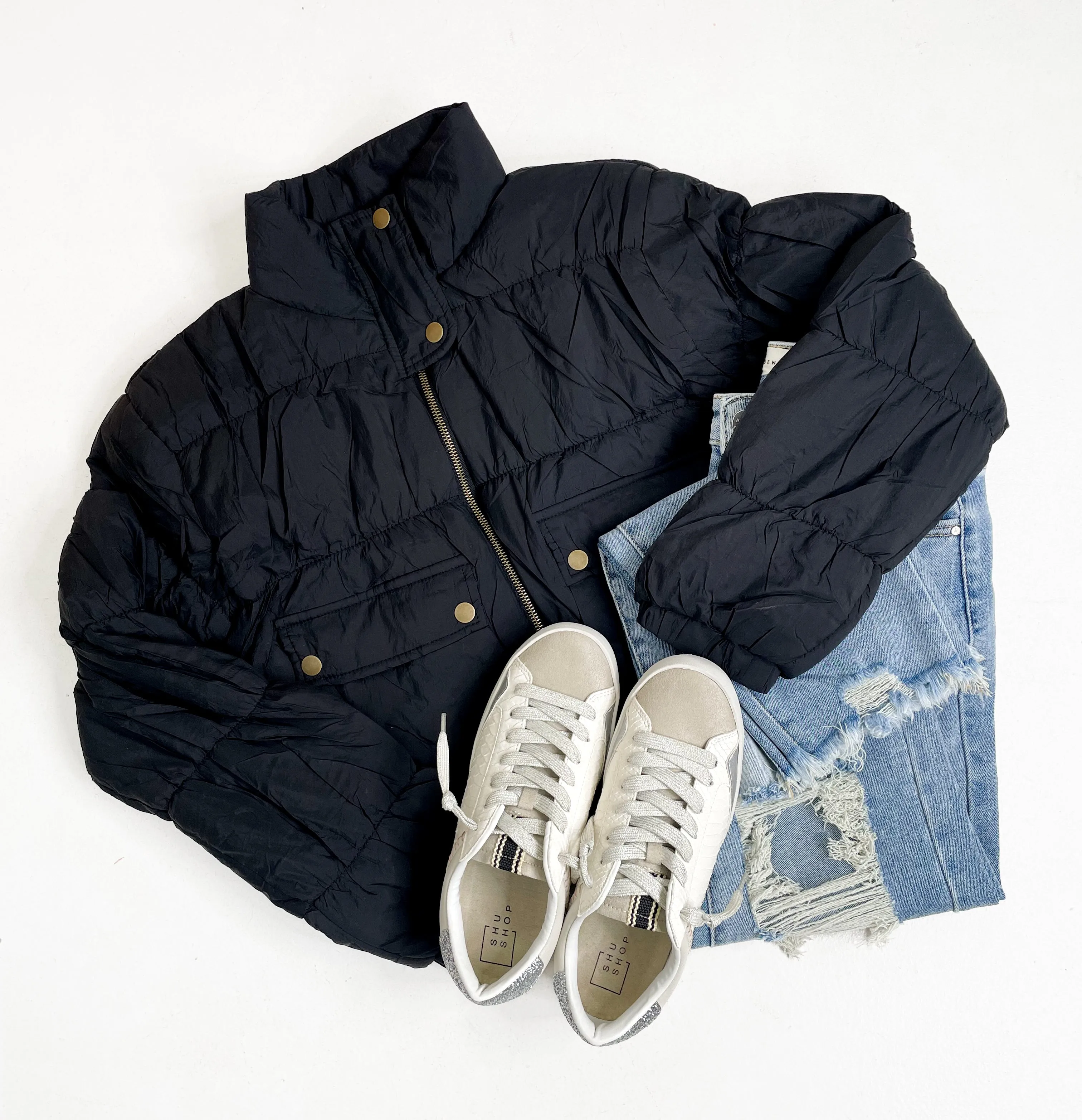 Black Chillax Puffer Jacket