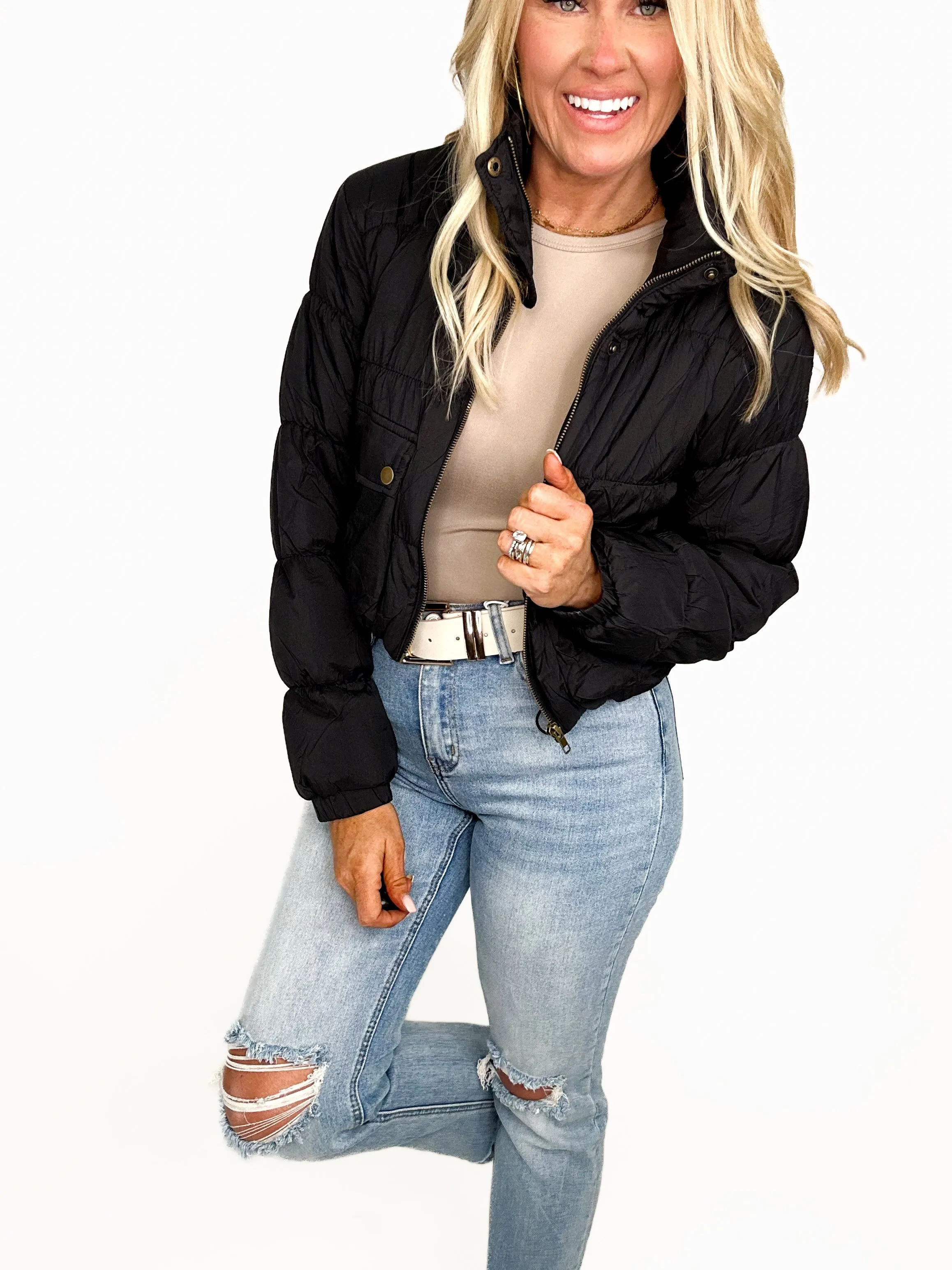 Black Chillax Puffer Jacket