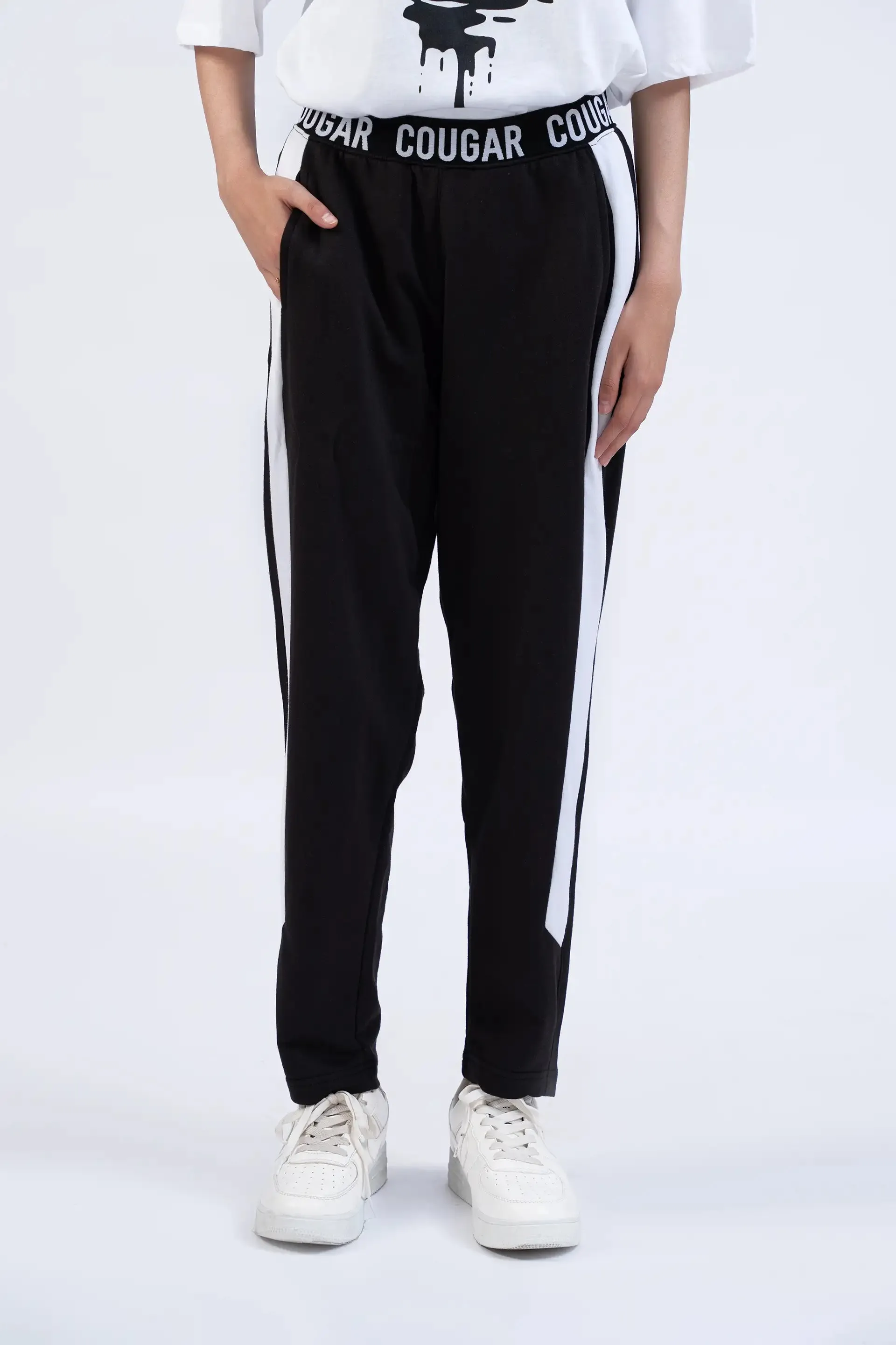 Black Oversized Knitted Trousers