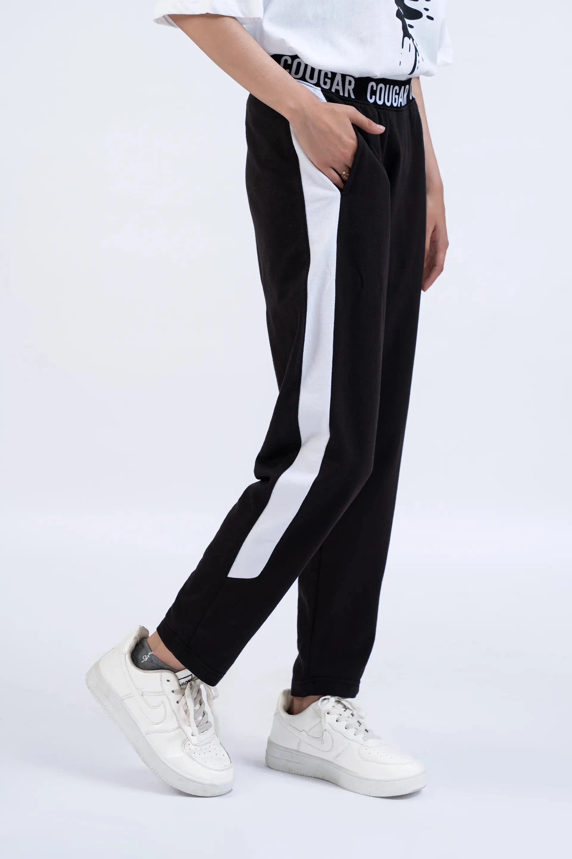 Black Oversized Knitted Trousers