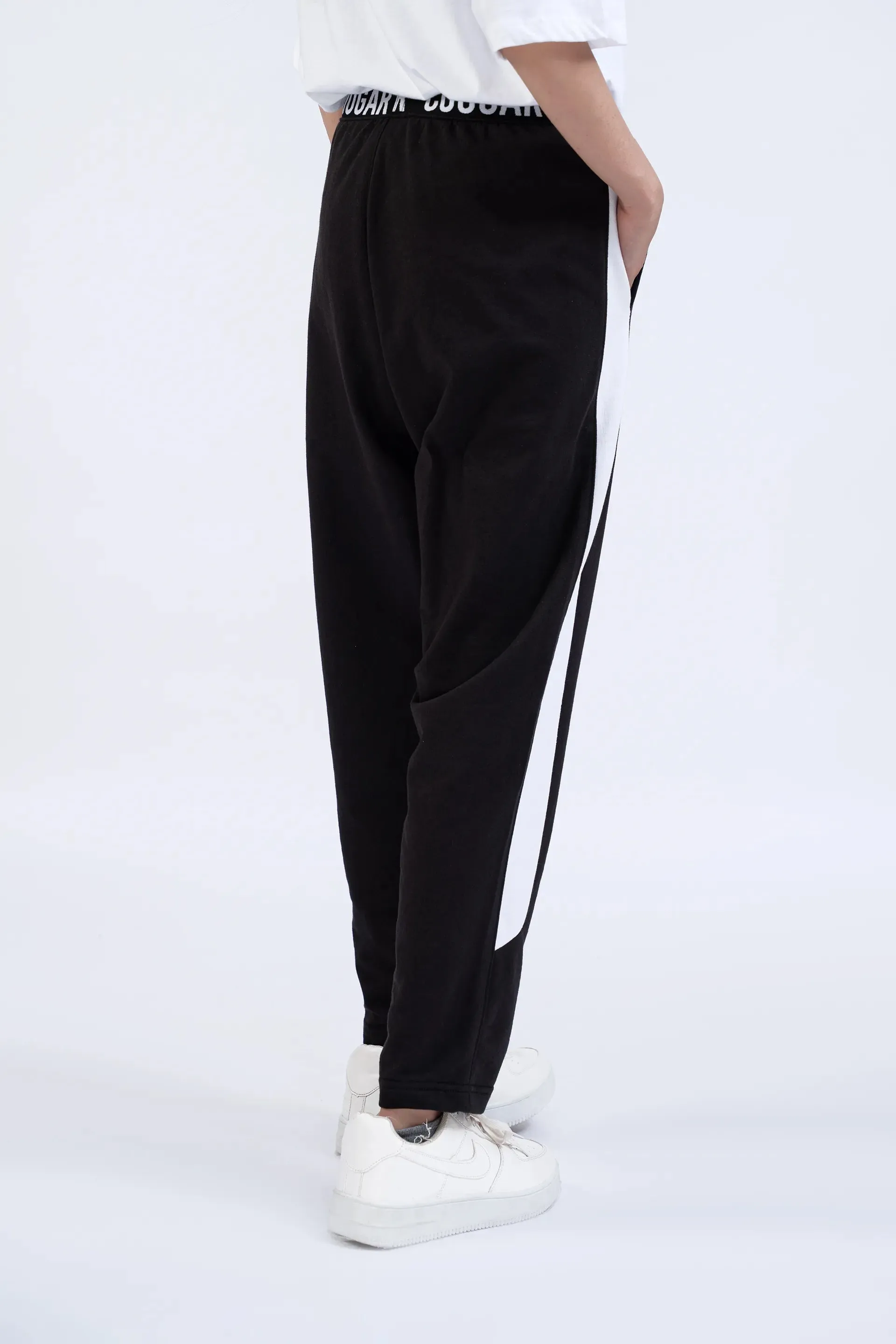Black Oversized Knitted Trousers