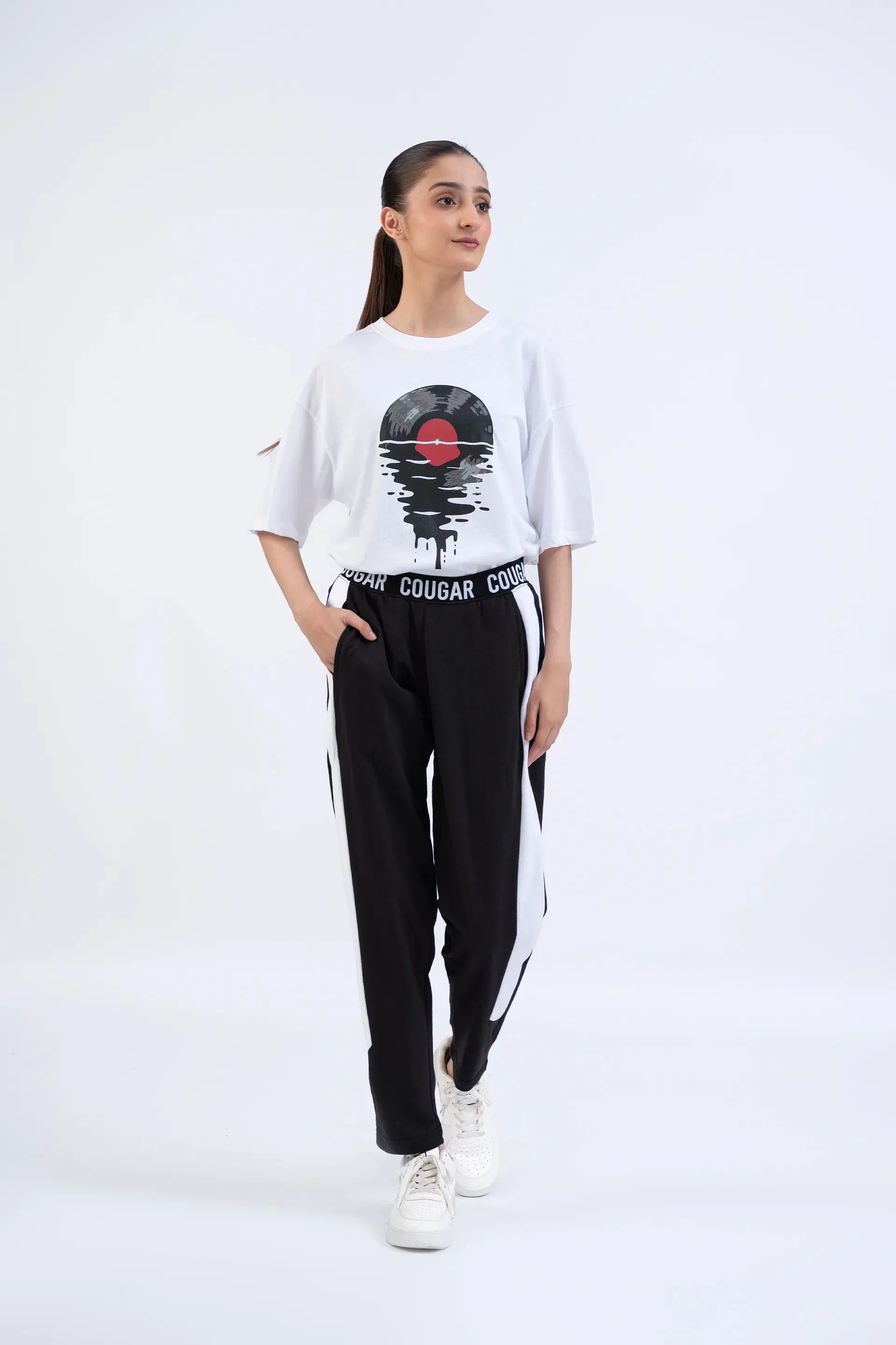 Black Oversized Knitted Trousers