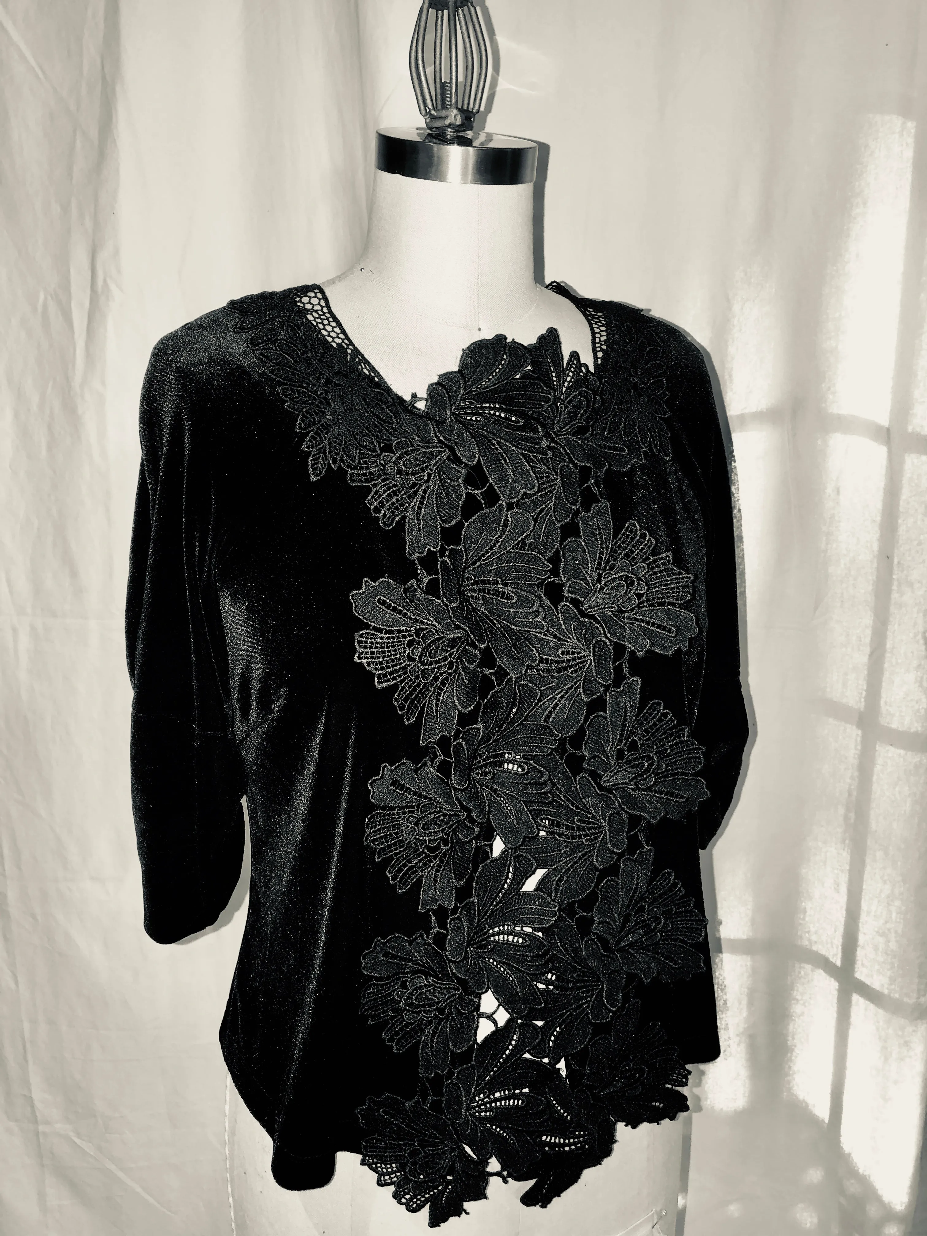 Black Velvet Cropped Jacket