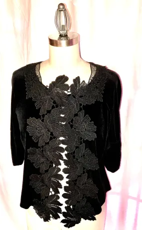 Black Velvet Cropped Jacket