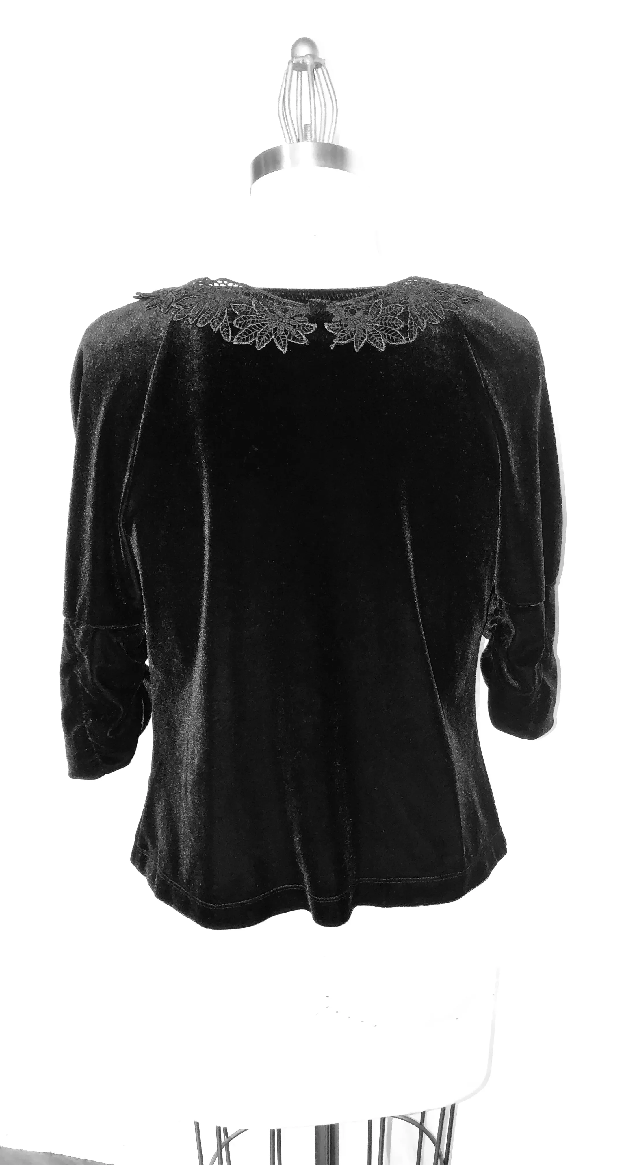 Black Velvet Cropped Jacket