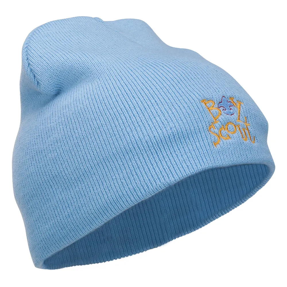 Boy Scout Logo Embroidered Short Beanie