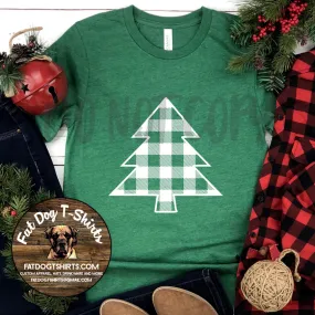 Buffalo Plaid Tree-T-Shirt/Long Sleeve/Crew Sweatshirt