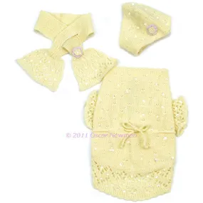 Buttercup Baby Sweater (with beanies & scarf)