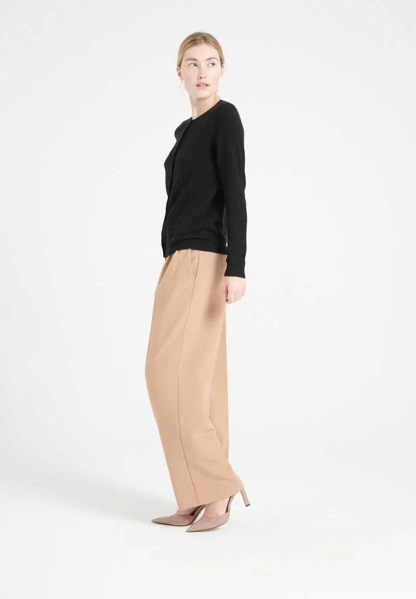 Cardigan col rond cachemire noir femme - LILLY 4