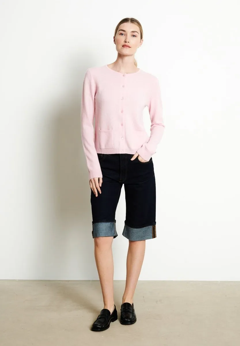 Cardigan col rond cachemire rose baby femme - LILLY 4