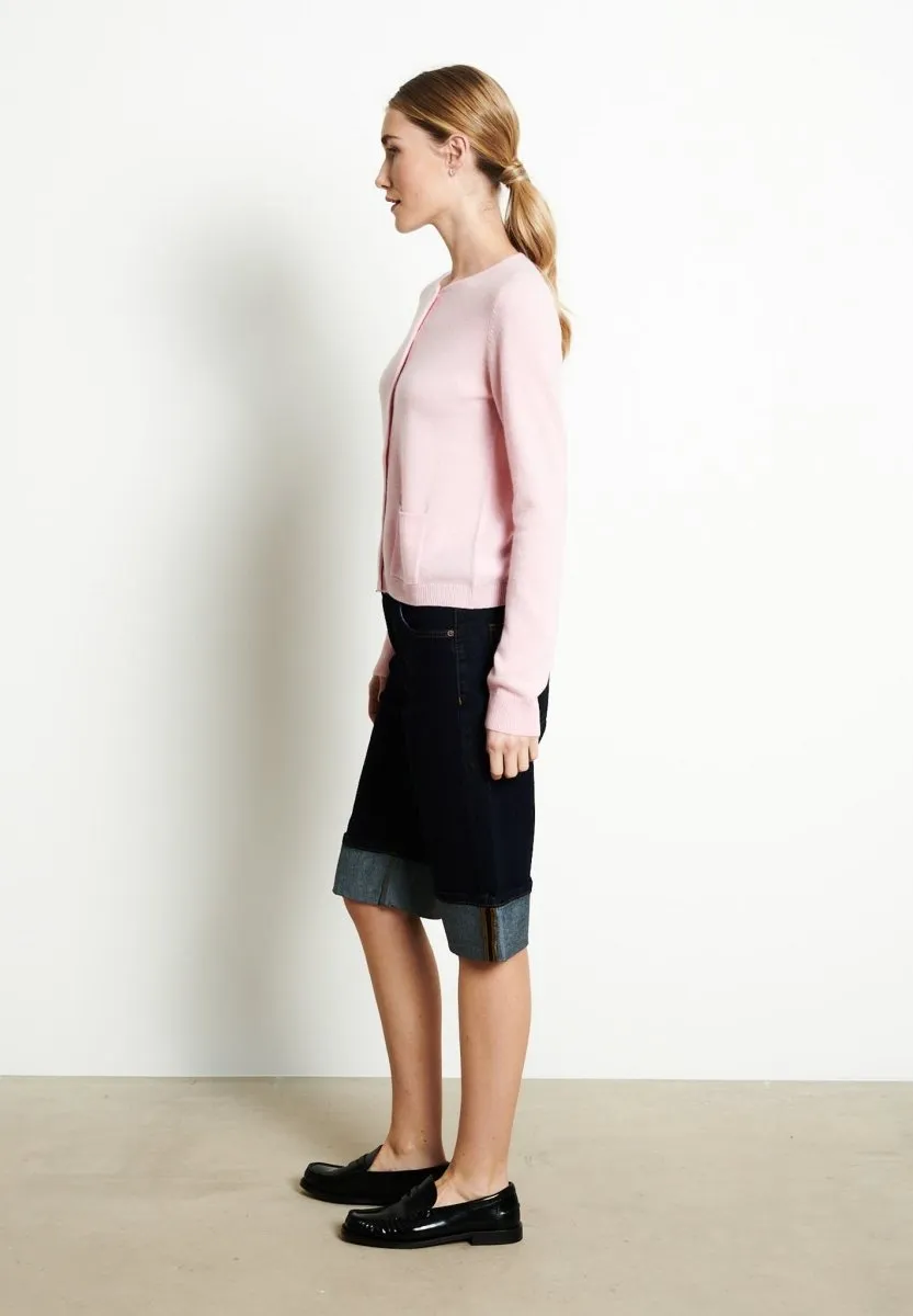 Cardigan col rond cachemire rose baby femme - LILLY 4