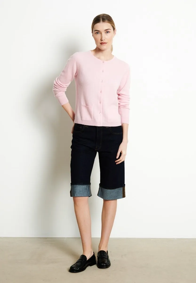 Cardigan col rond cachemire rose baby femme - LILLY 4