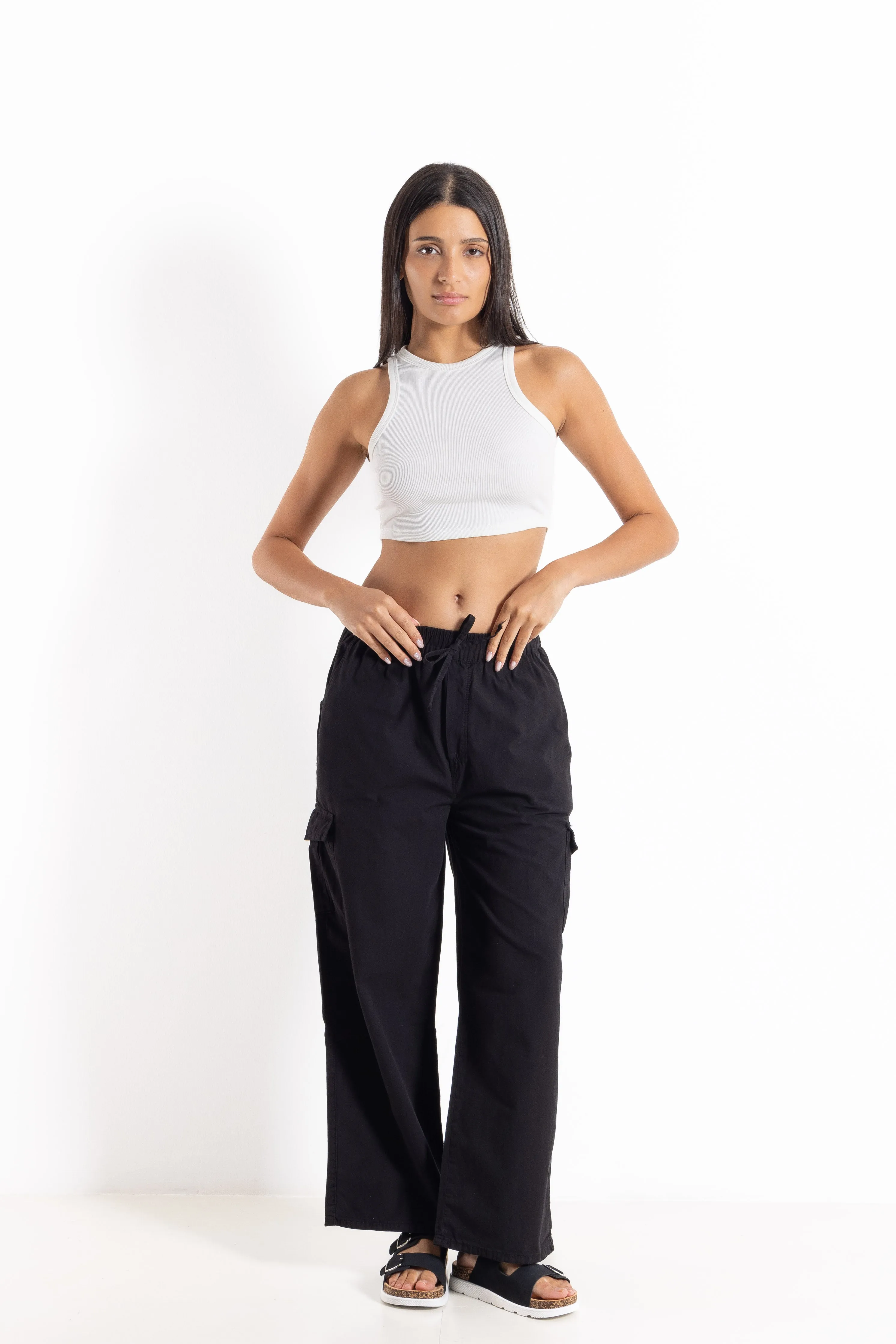 CARGO JOGGER WAIST TROUSERS