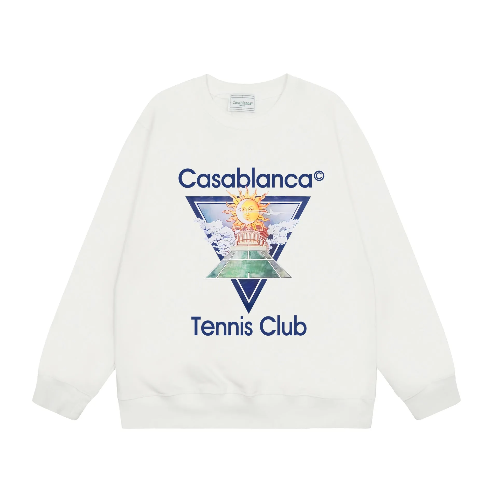 Casablanca Long sleeve T-shirt Crew neck loose terry sweater