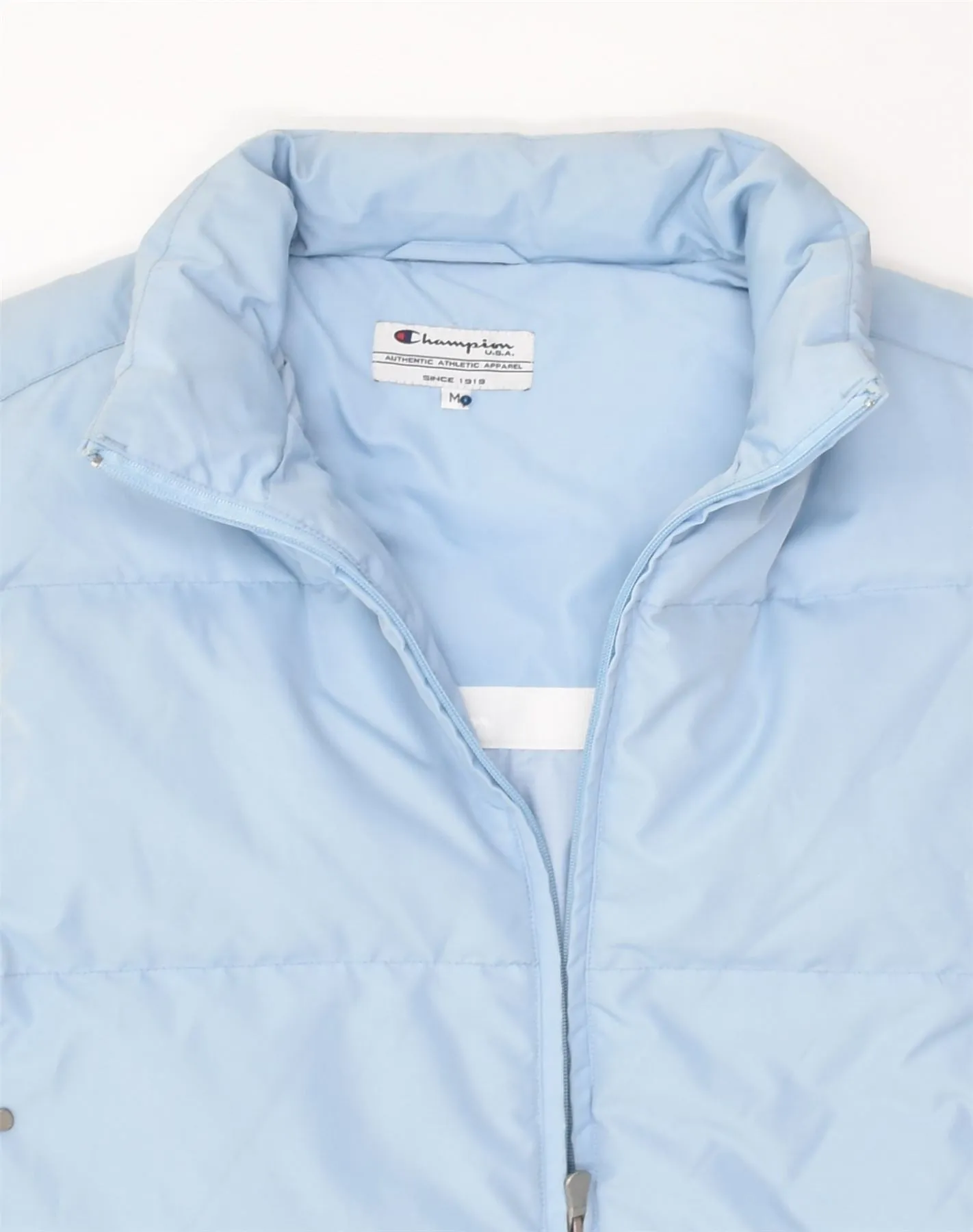 CHAMPION Womens Padded Gilet Medium Blue Polyester