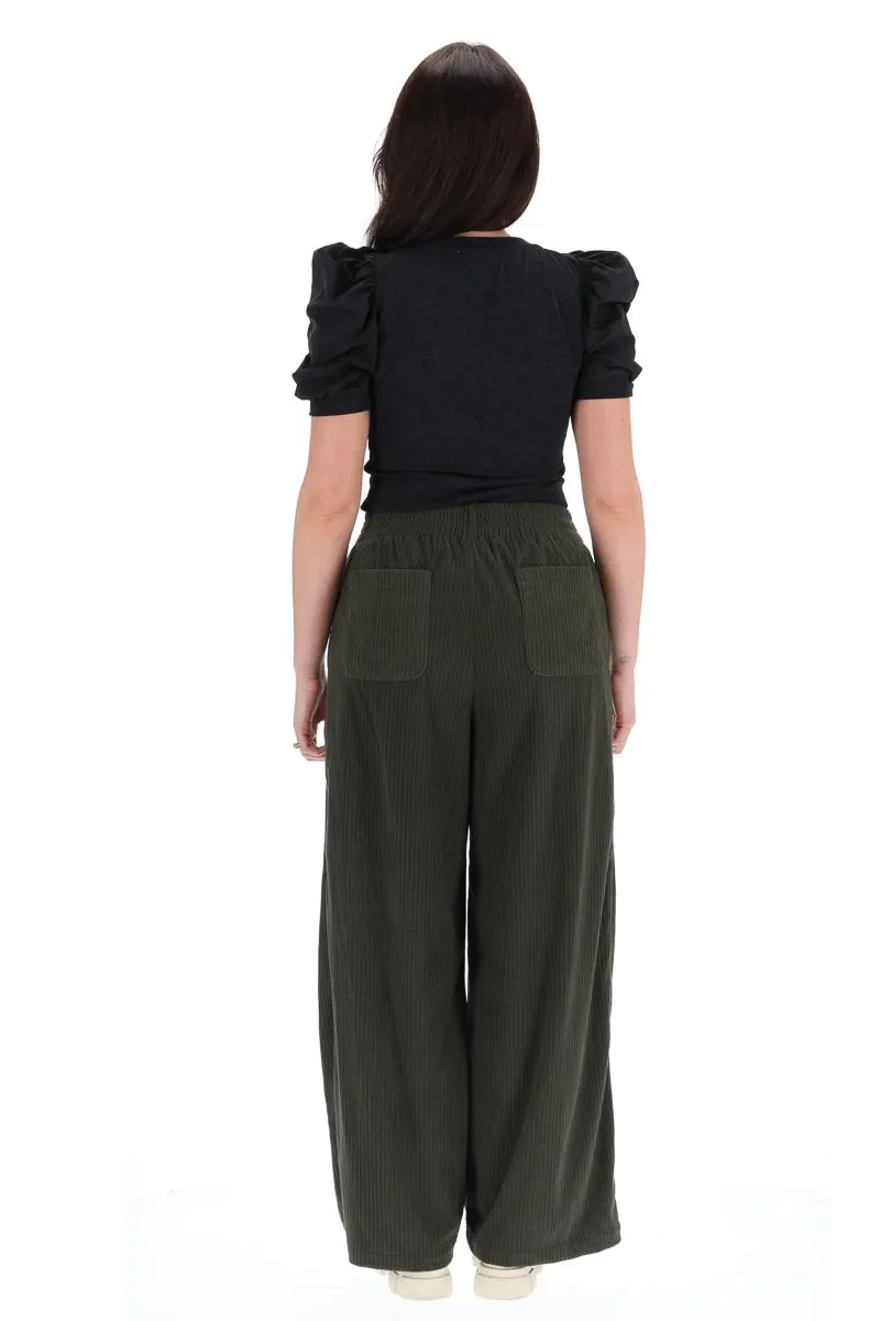 Charlo Nikisha Cord Pant Khaki CH328