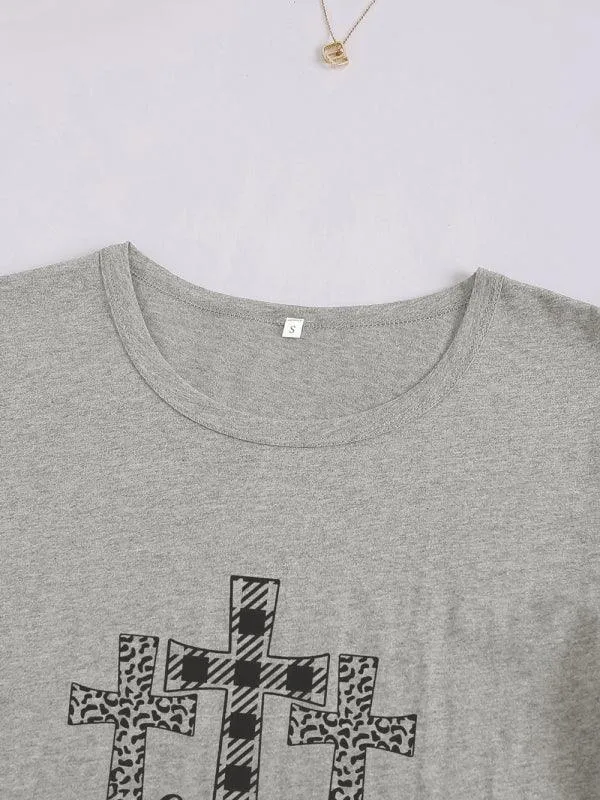 Chic Women's 'He Has Risen' Graphic Tee for a Stylish Easter Celebration