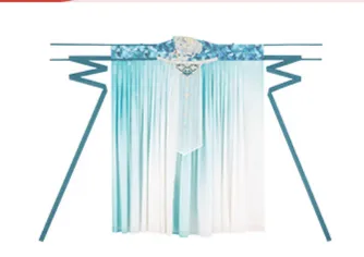 Chixia~Han Lolita Elegant Dusty Blue Tube Top Dress