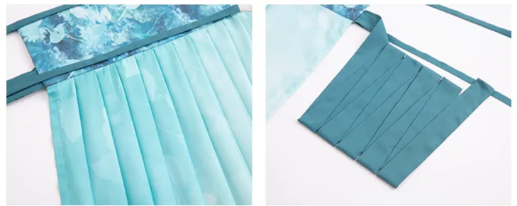 Chixia~Han Lolita Elegant Dusty Blue Tube Top Dress