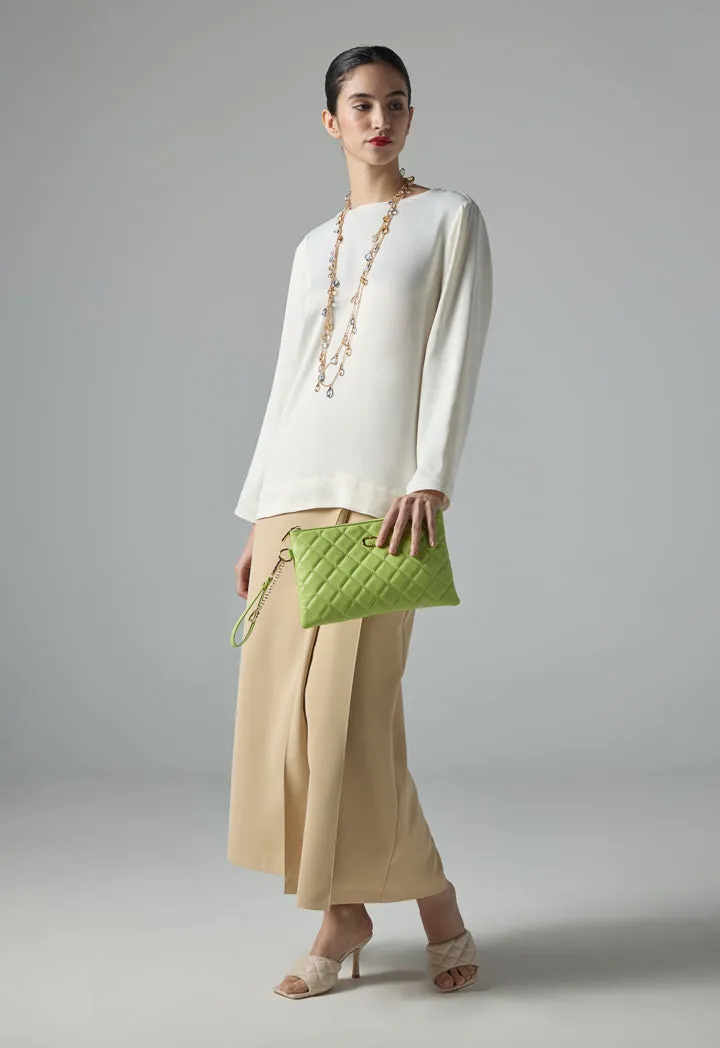 Choice Long Sleeve Basic Top Cream