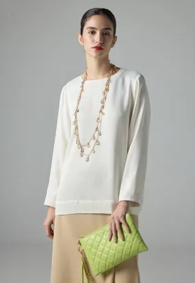 Choice Long Sleeve Basic Top Cream
