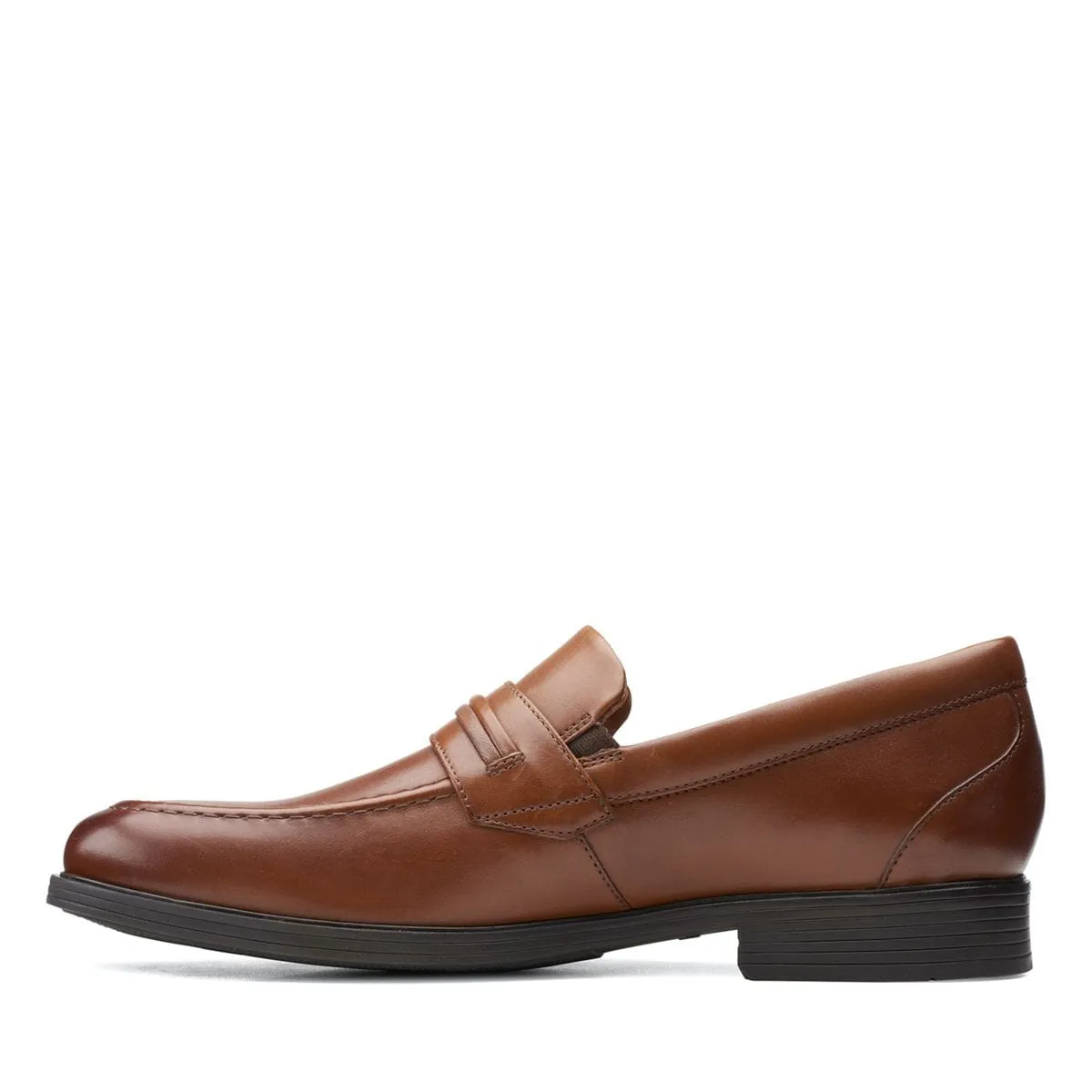 Clarks Men's Whiddon Loafer Slip Ons- Dark Tan