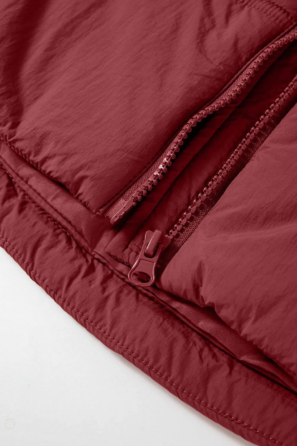 Clay Zip-up Side Pockets Hooded Puffer Gilet