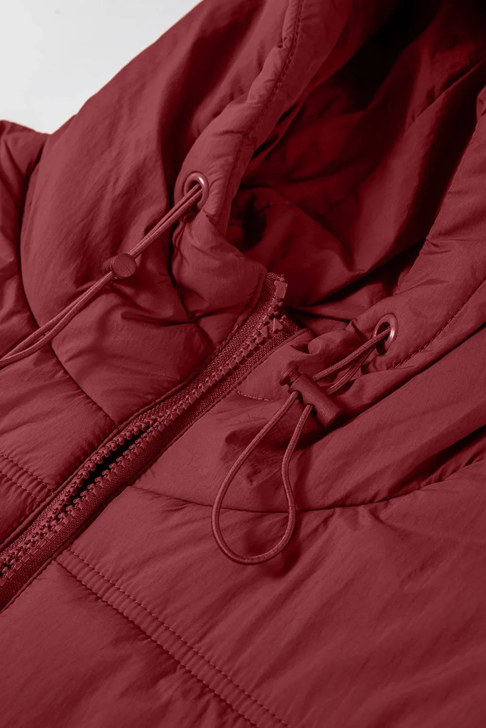 Clay Zip-up Side Pockets Hooded Puffer Gilet
