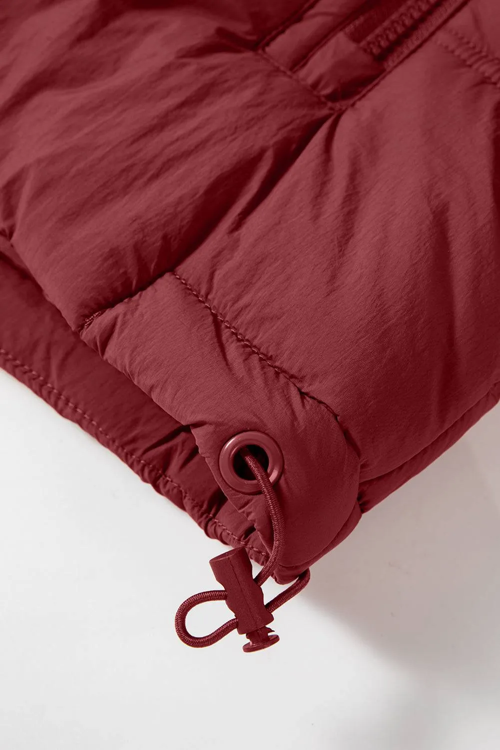 Clay Zip-up Side Pockets Hooded Puffer Gilet