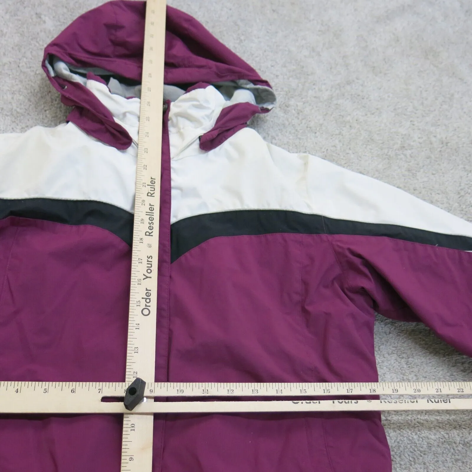 Columbia Jacket Women M Purple Long Sleeve Outdoor Interchange Hooded Parka Coat