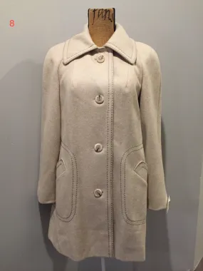 Country Pacer Beige Wool Car Coat, Made in USA SOLD