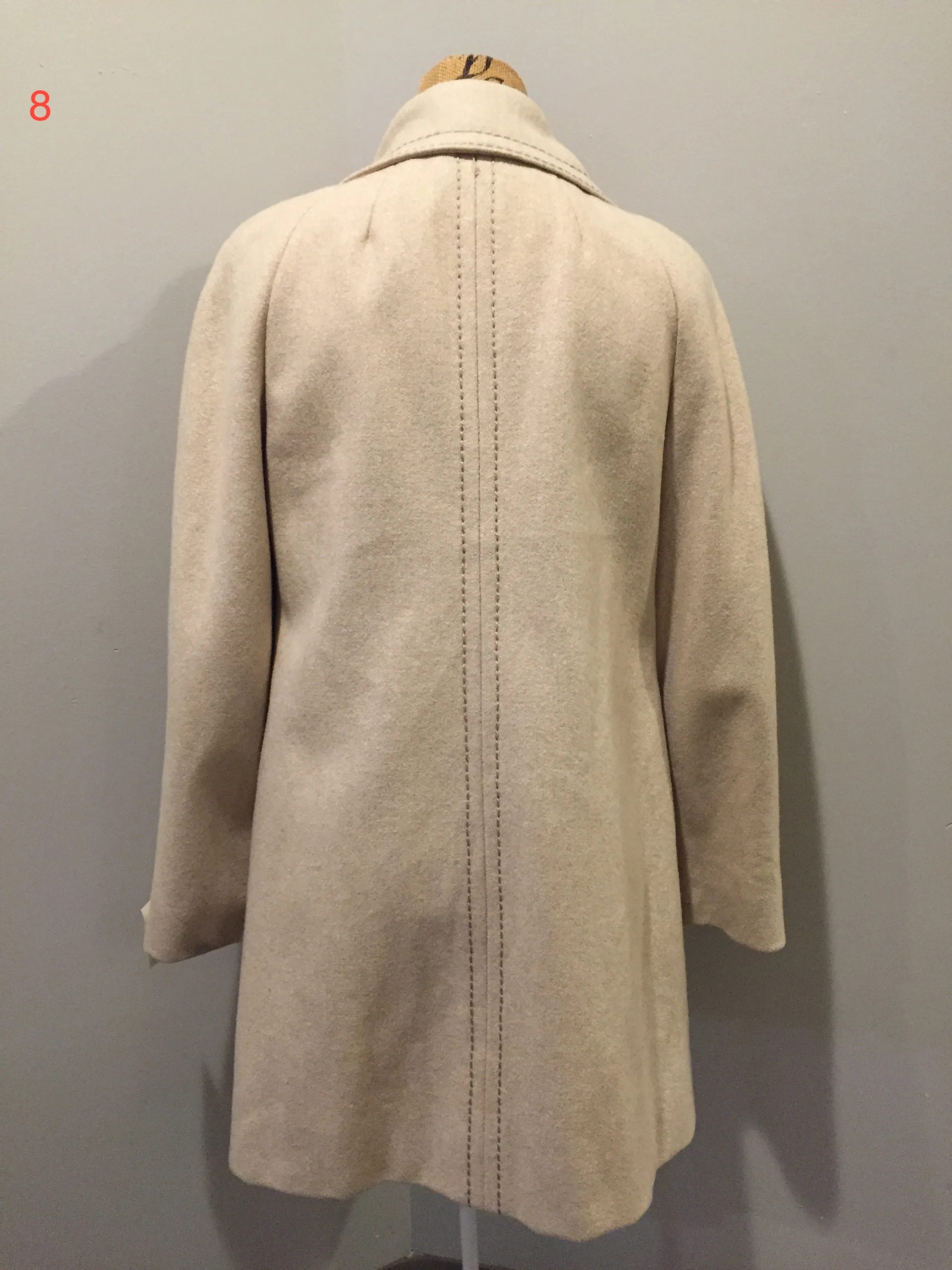 Country Pacer Beige Wool Car Coat, Made in USA SOLD