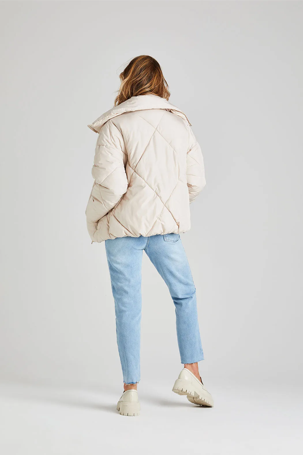 Crop Diamond Puffer Jacket