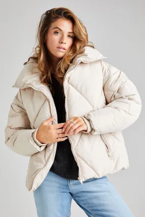 Crop Diamond Puffer Jacket