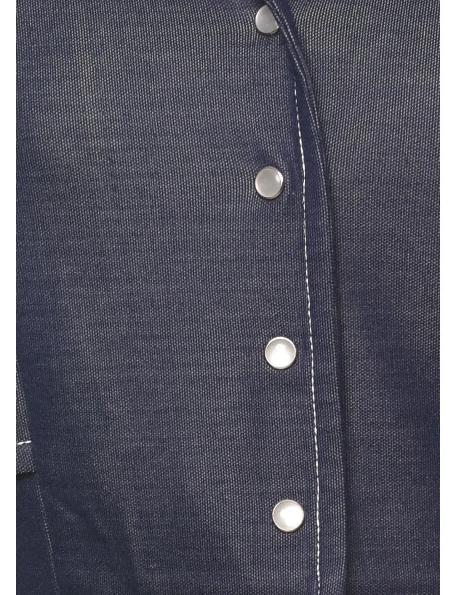 Cropped Navy Jacket - S