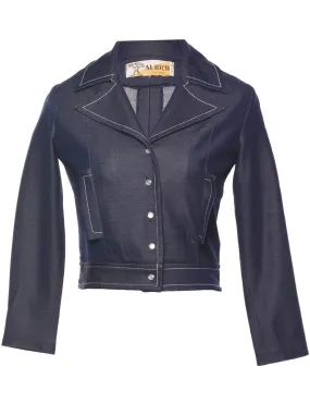 Cropped Navy Jacket - S