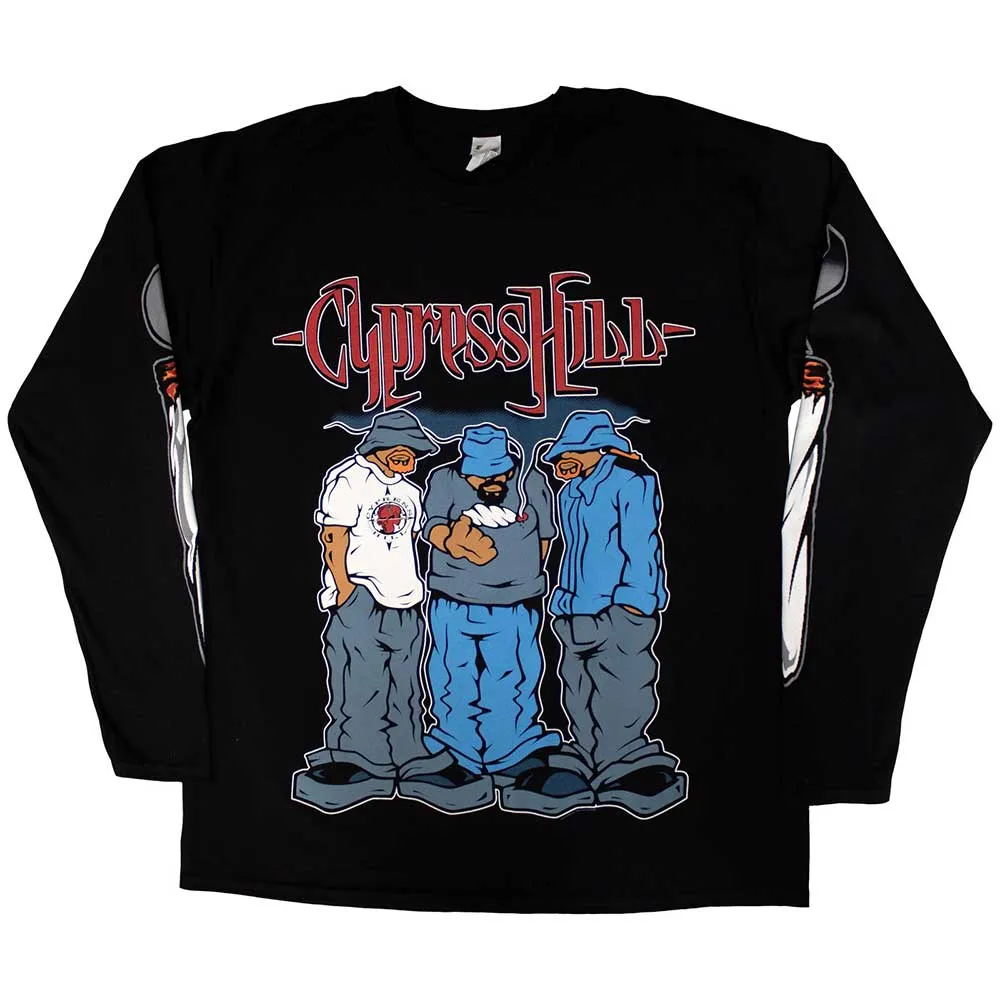 Cypress Hill | Official Long Sleeve Band T-Shirt | Blunted (Sleeve Print)